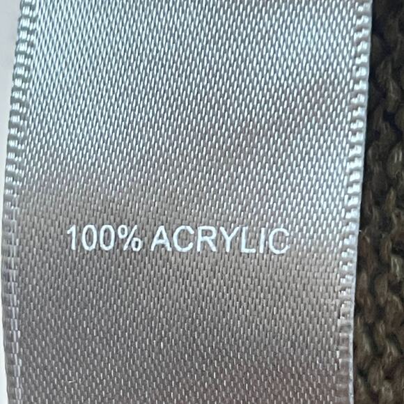 Marled Reunited Clothing Women's Green & Tan Striped Hooded V-Neck Sweater L - Picture 7 of 10